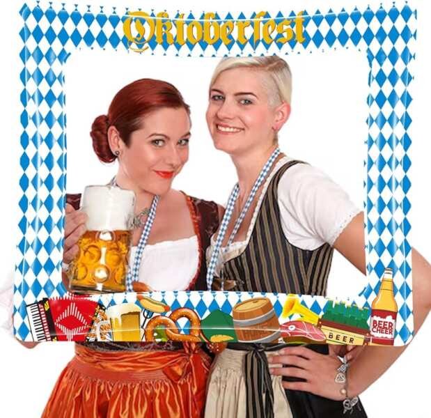 Oktoberfest Inflatable Beer Festival Photo Booth Frame: Bavarian Party