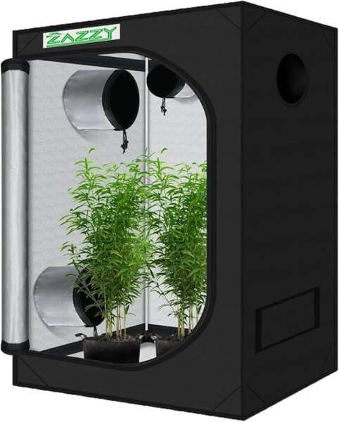 zazzy Grow Tent (24x36x60): Hydroponic Reflective Mylar Grow Room with
