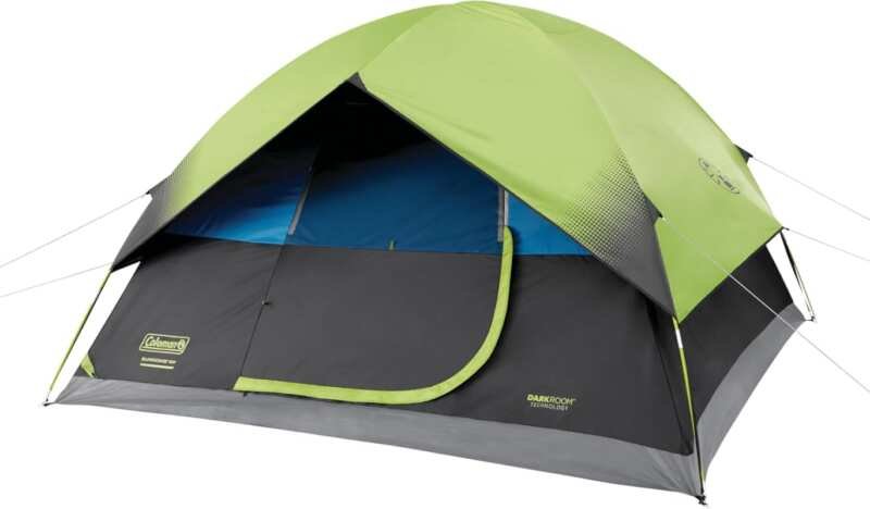Coleman Sundome Dark Room 4/6 Person Tent - Blocks 90% Sunlight, Sets 