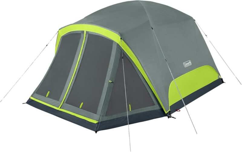 Coleman Skydome 4/6/8 Person Camping Tent with Screened Porch & Fast S