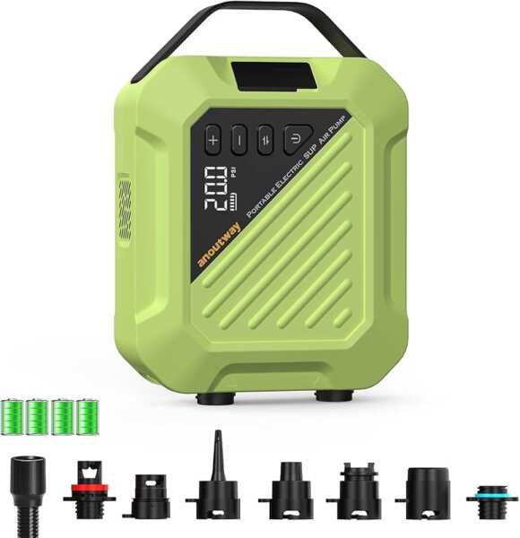 20PSI Smart Rechargeable SUP Air Pump: 2025 Model, Dual Stage Auto-Off