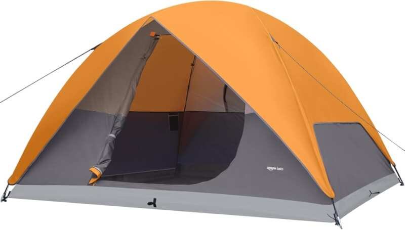 Amazon Basics 3-Season Dome Camping Tent with Rainfly for Outdoor Adve
