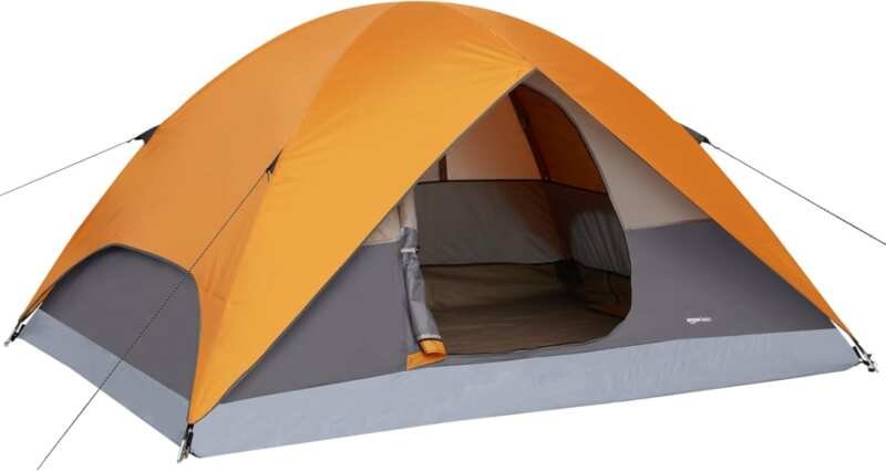 Amazon Basics 3-Season Dome Camping Tent with Rainfly for Outdoor Adve