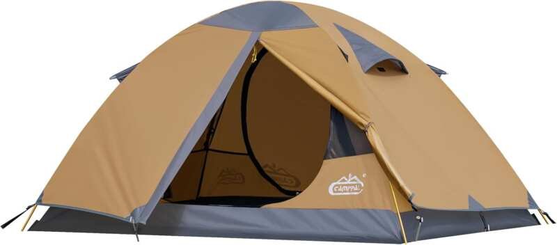 Waterproof 2 Person Backpacking Tent: Windproof, Lightweight, Easy Set
