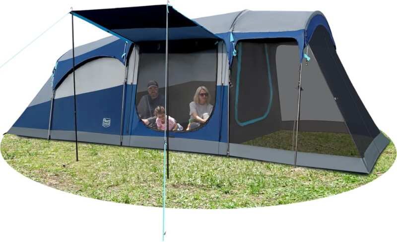 TIMBER RIDGE 8 Person Family Camping Tent: Waterproof Tunnel Tent with