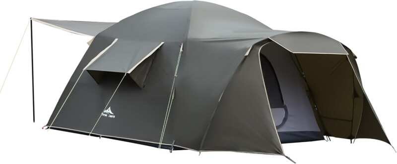 Three Bears 6 Person Family Camping Tent: 3000mm Waterproof, Spacious 