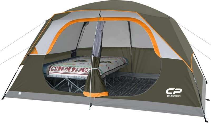 CAMPROS CP 6/8 Person Camping Tent: Waterproof, Windproof Family Dome 