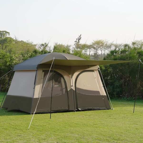 Vidalido 6-8 Person Family Camping Tent: 2 Room, waterproof, extended 