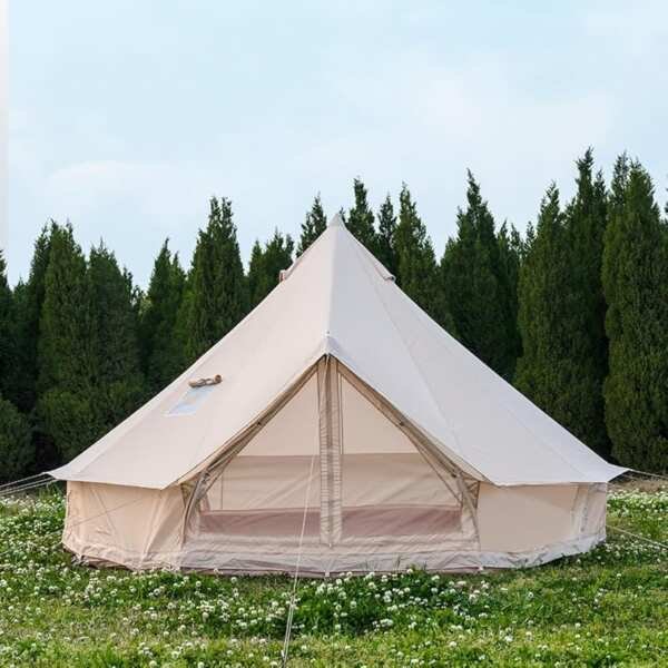 13.1ft/16.4ft Oxford Bell Tent for Family Camping: Spacious 4-Season Y