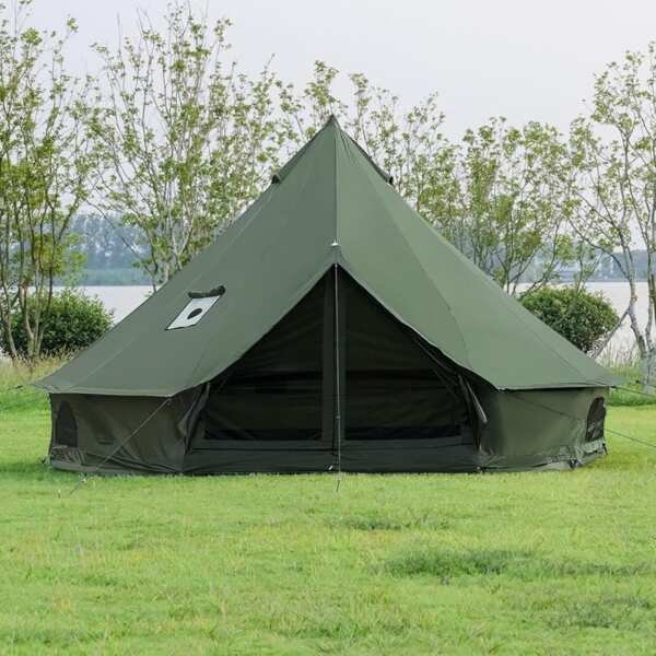 VEVOR Canvas Bell Tent: 4 Season Yurt for Camping with Stove Jack, Hol