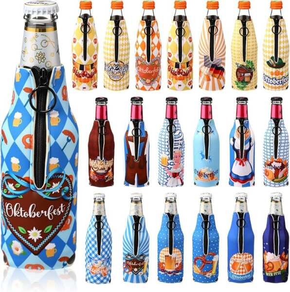 Roshtia 20 Pcs Oktoberfest Beer Bottle Sleeves: Insulated Bavarian Ger