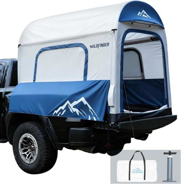 Inflatable Truck Bed Tent for Camping: 5.5ft-8ft, PU 3000mm Waterproof