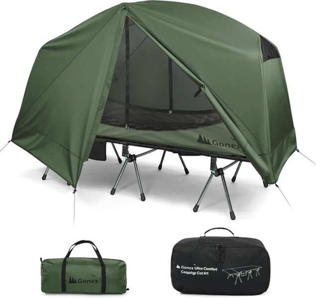 Gonex 1-Person Folding Tent Cot for Adults, Portable & Easy Setup, Sup