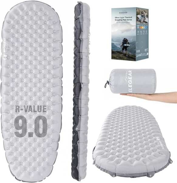 Elegear CumbreX™ Camping Sleeping Pad with 9 R-Value, Ultralight Insul
