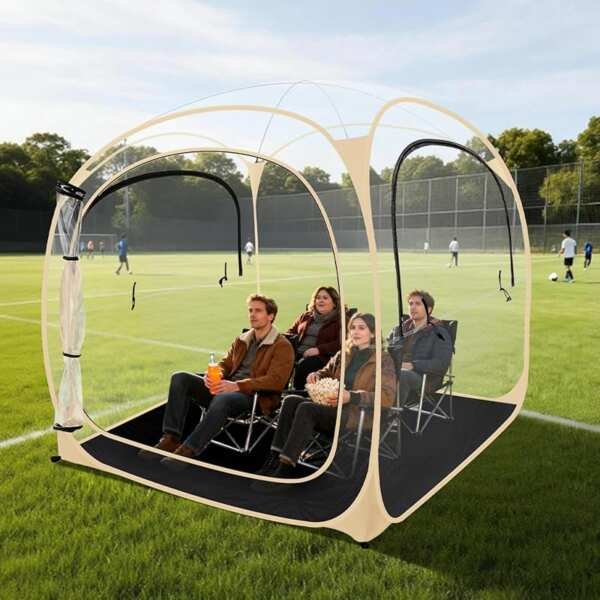 ARCTICSEA Thickened PVC Sports Tent: All-Weather 2-6 Person Pop-Up She