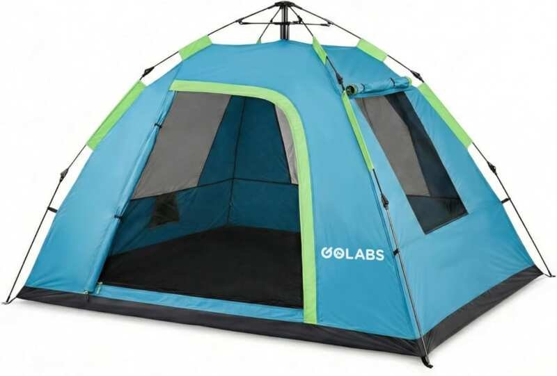 Golabs CT3 2 Person Instant Camping Tent: 1-Minute Setup, Lightweight 