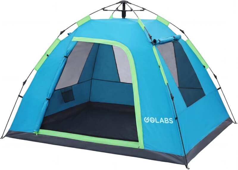 Golabs CT3 2 Person Instant Camping Tent: 1-Minute Setup, Mesh Ventila