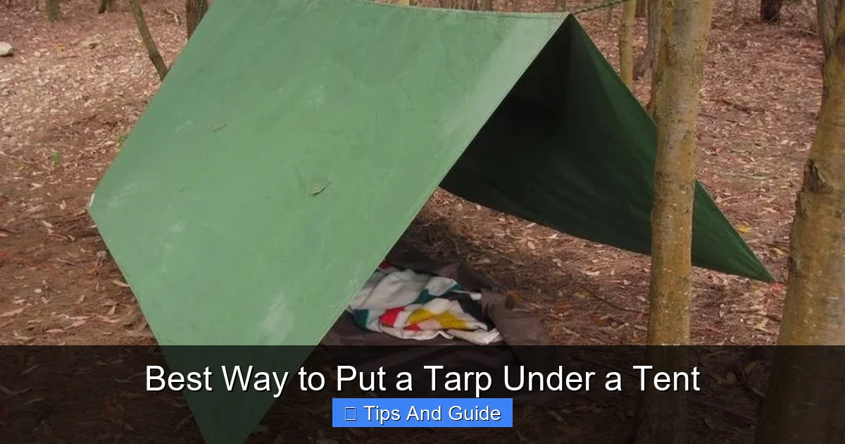 Best Way to Put a Tarp Under a Tent