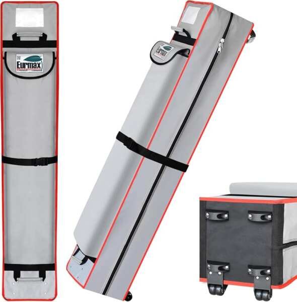 Heavy-Duty Eurmax Rolling Storage Bag for 10x10 Pop-Up Canopy with Han