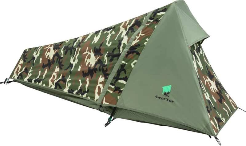 GEERTOP Ultralight 1-Person 3-Season Waterproof Backpacking Bivy Tent 