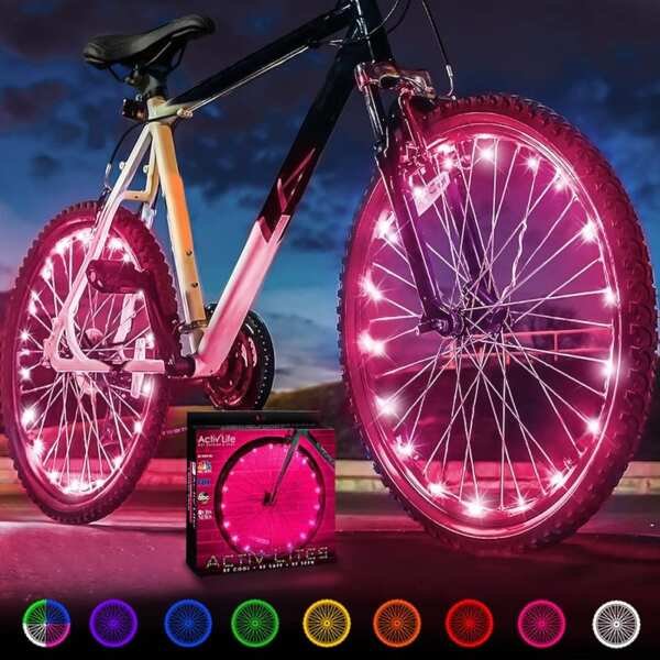 Activ Life LED Bike Wheel Lights – 100% Brighter, Battery-Powered Safe