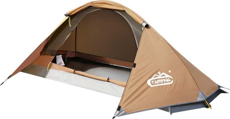 Camppal 1-Person 4-Season Tent: Windproof, Rainproof, Waterproof for C