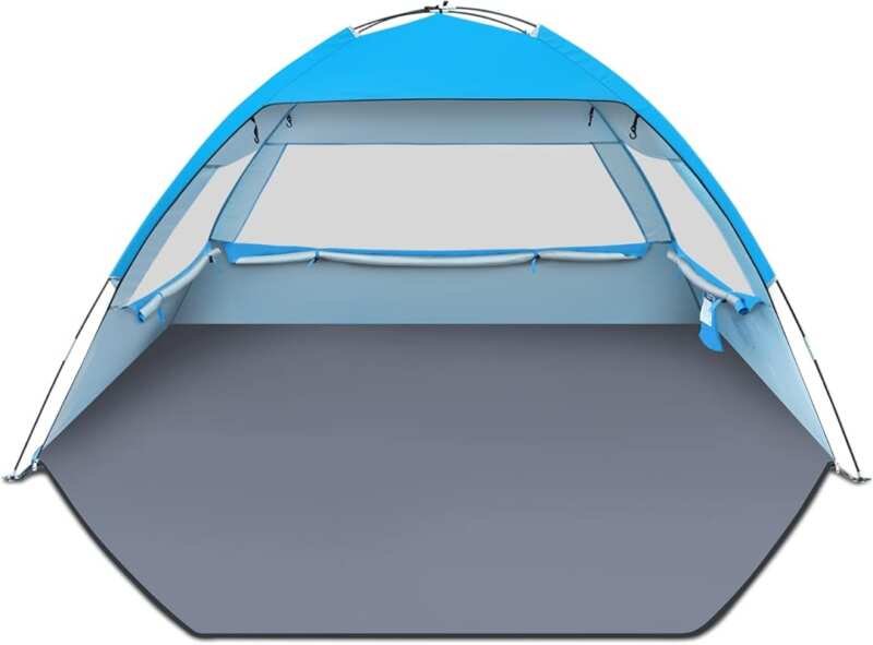 Gorich Lightweight Beach Tent for 3–10 People with UPF 50+ UV Protecti