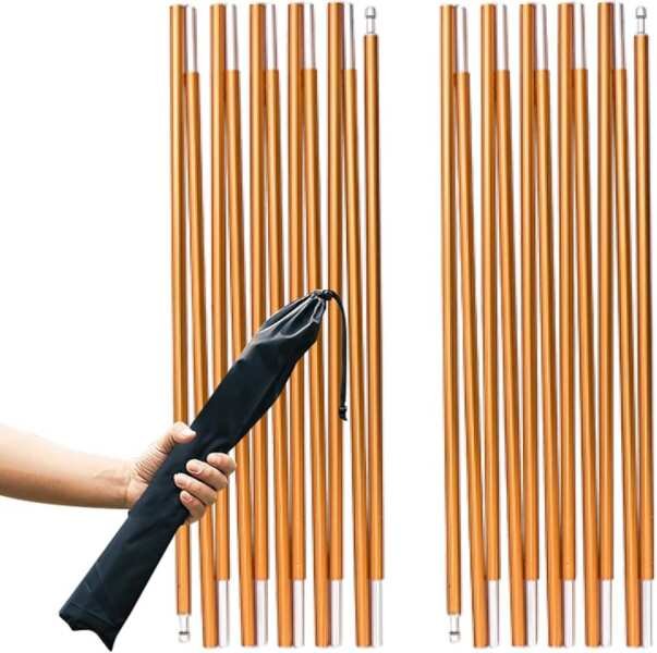 TRIWONDER 2-Pack Aluminum Tent Pole Repair Kit, Pre-Assembled Camping