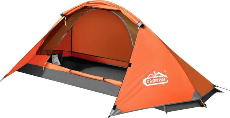 Camppal 1 Person 4-Season Tent: Windproof, Rainproof, Waterproof for H