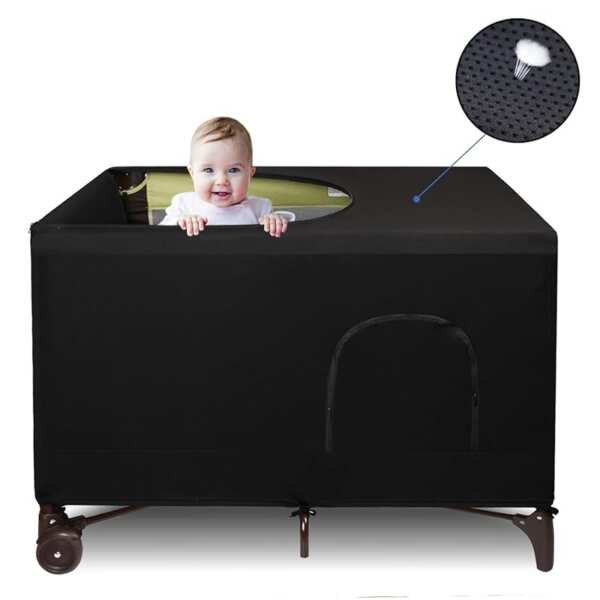 Dofilachy Blackout Cover for Pack N Play – Breathable Portable Travel 