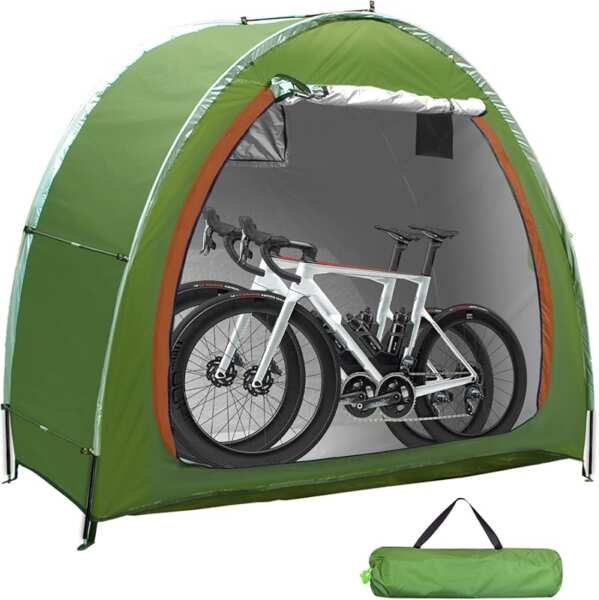 HuaKastro Waterproof Oxford Bike Cover Tent for 2 Bikes, Foldable Shel