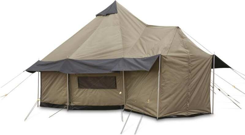 Four Season Base Camp Tent with Stove Jack for Outdoor Hiking & Huntin