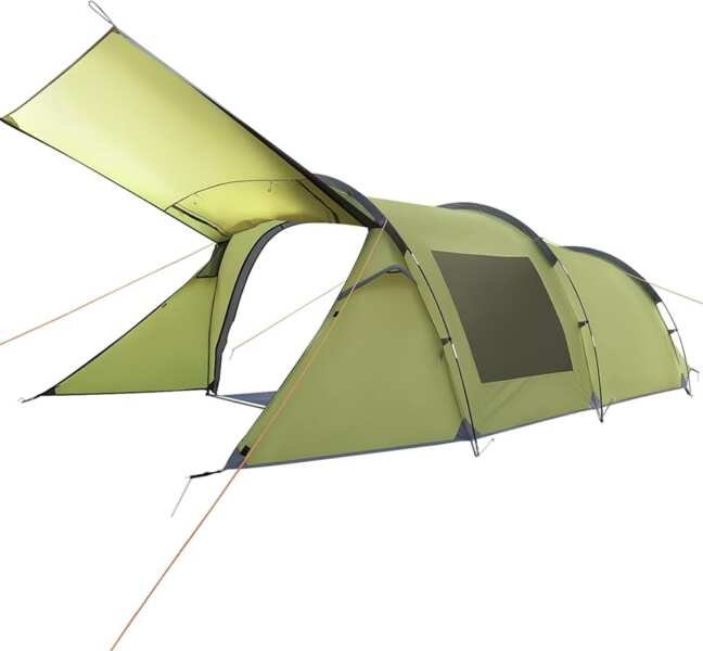 3-4 Person Family Camping Tent with Porch: Waterproof Design for Campi