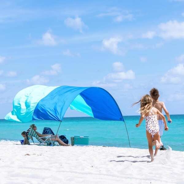 Shibumi Shade 3.0 Beach Tent – Wind-Powered Setup in 3 Mins, 150 Sq. F