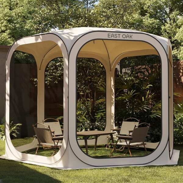 East Oak Instant Pop-Up Screen Room Canopy, 10x10 FT Portable Tent wit