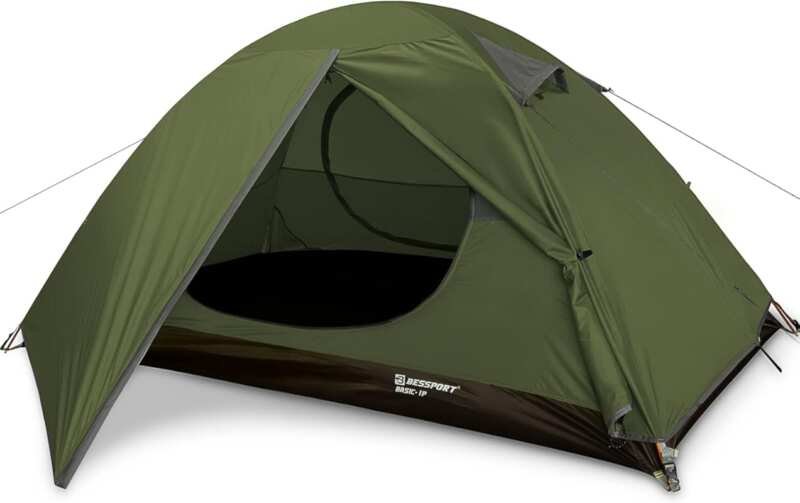 Bessport 1-2 Person Waterproof Camping Tent: Easy Setup, Lightweight B