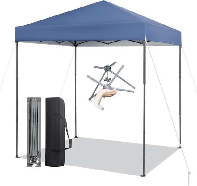 East Oak 12x12 Instant Pop-Up Canopy Tent with Mesh Screen & Sunshades