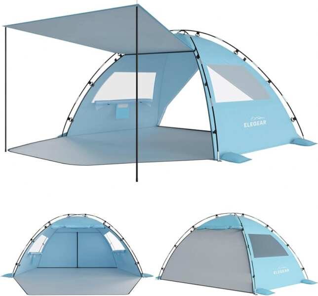 Elegear CumbreX™ 4-5 Person Pop-Up Beach Tent with UPF 50+ UV Protecti