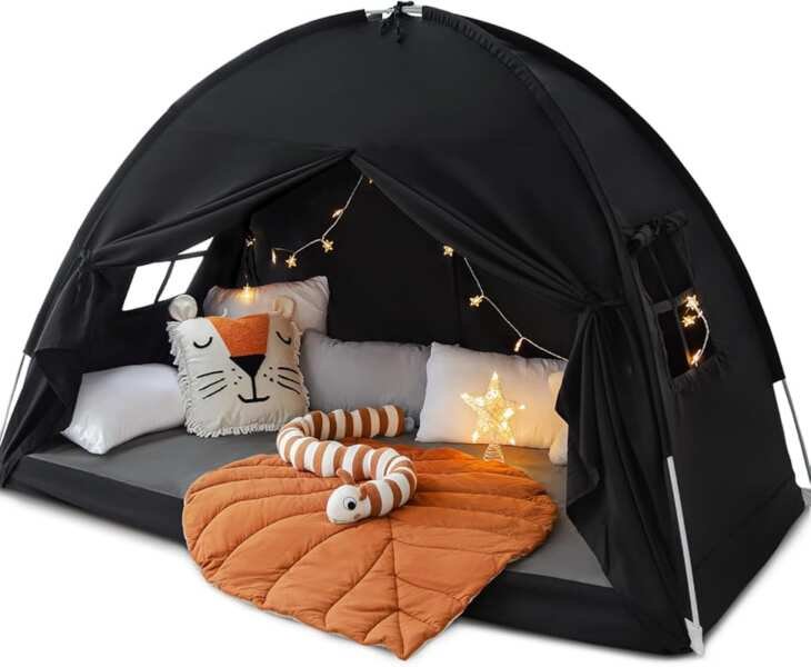 Sherilyn Twin Bed Canopy Toddler Tent, Blackout Indoor Dream Playhouse