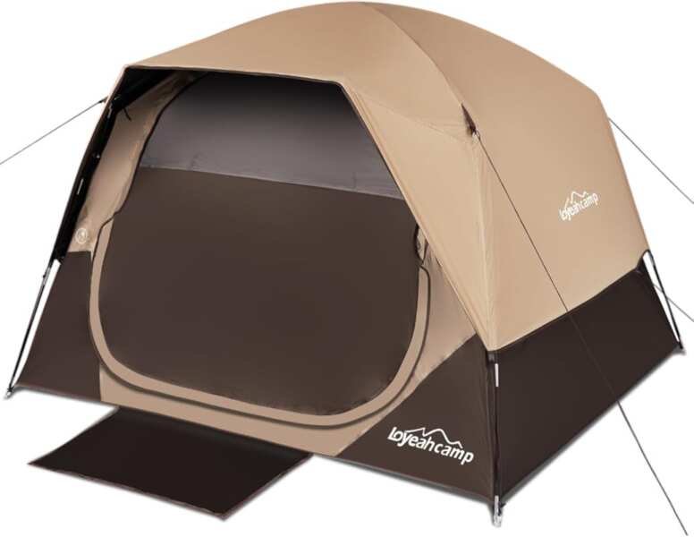 4/6 Person Blackout Dome Tent with Quick Setup, Waterproof & Double La