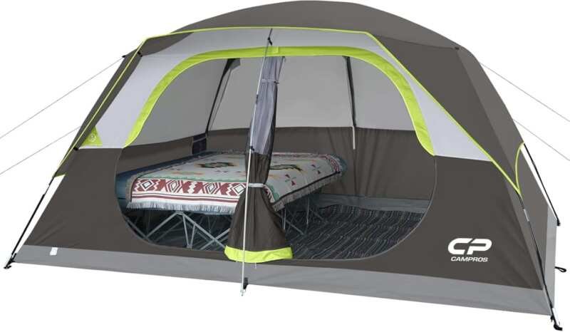 CAMPROS CP Upgraded 6/8 Person Waterproof Family Camping Tent with Lar