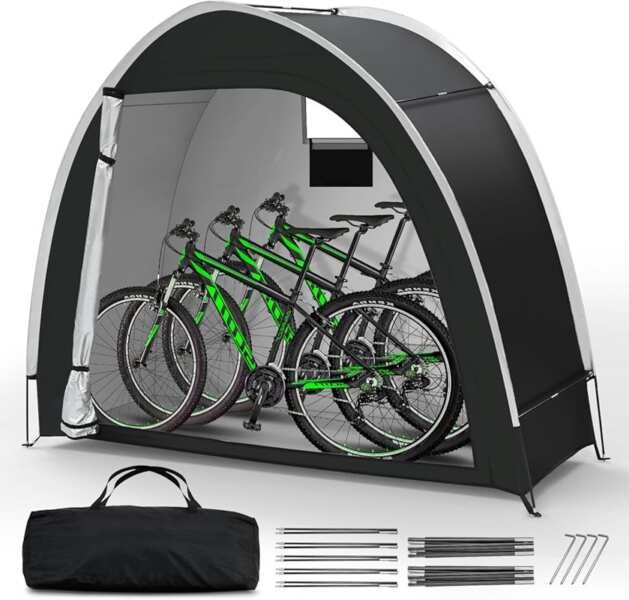 Portable Outdoor Bike Storage Tent for 2-3 Bikes, PU5000 Waterproof 21