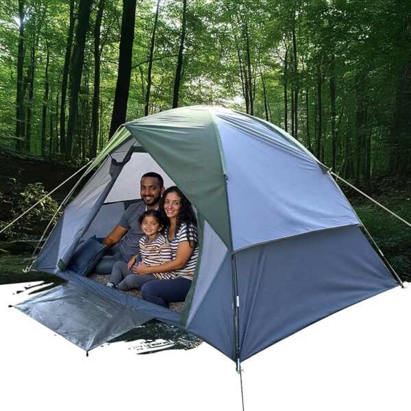 XL 4 Person Double Layer Waterproof Dome Camping Tent with Removable R