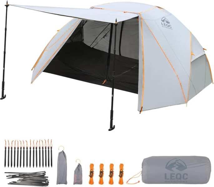 2 Person Lightweight Backpacking Tent – 5000mm Waterproof, Aluminum Poles