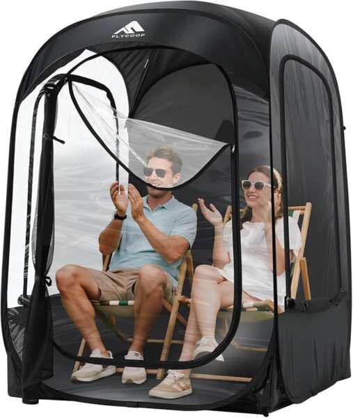 Flycoop Portable Weather Pop Up Pod – 2 Person Instant Shelter for Win