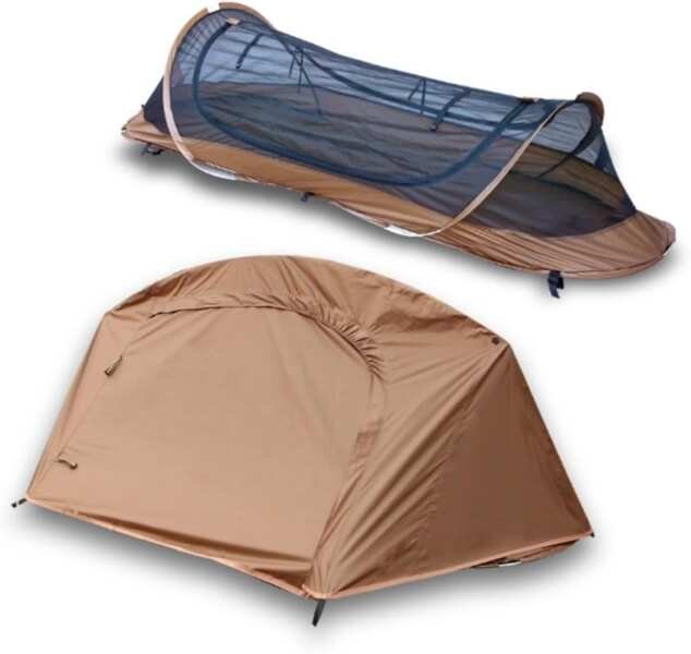 Easy Set Up Ultralight 1-Person Pop-Up Bivy Tent for Camping, Hiking &