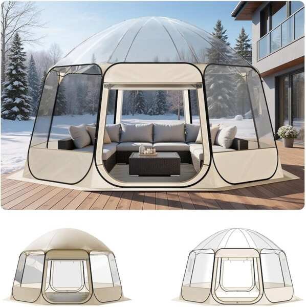 VEVOR Pop-Up Sports Bubble Tent, Waterproof Outdoor Pod with Floor Mat