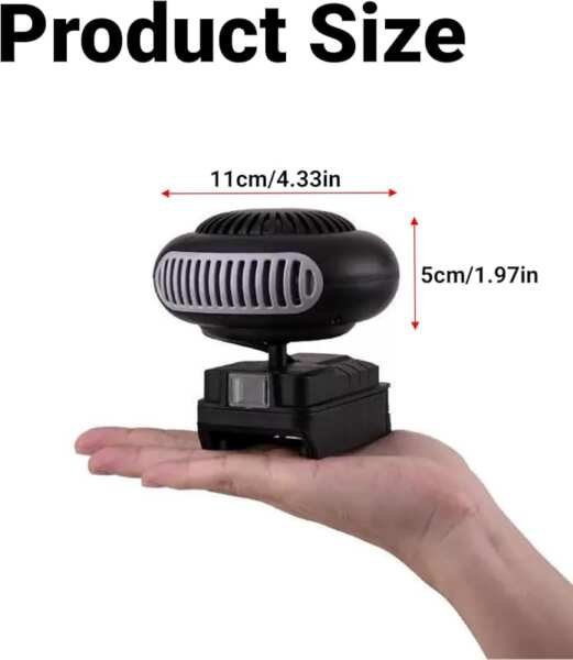 Cordless Space Heater 170W Battery Powered Portable Heater with Dual T
