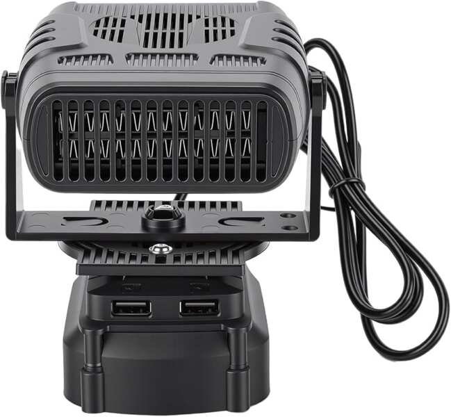 Hyuduo Cordless Space Heater 2 Gears Quiet with Dual USB Ports for BL1