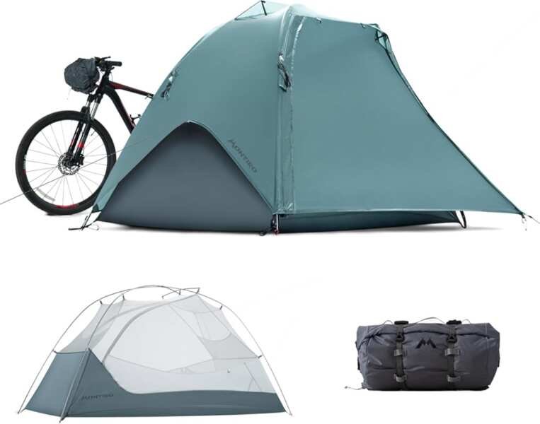 Wander Hawk Lightweight 1-2 Person Backpacking Tent for Bikepacking, C